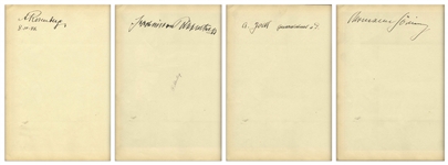 Nuremberg Book Signed by 18 Nazi War Criminals During the WWII Nuremberg Trials -- Includes Signatures by Goring, Donitz, Streicher & Speer, and Also Two ID Cards by U.S. Guard Who Acquired Signatures